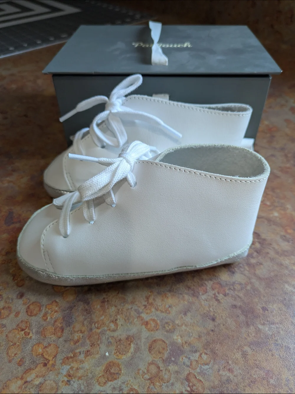 White Kids Dress Lace-Up Shoes